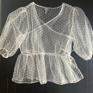 ASOS Organza Wrap Blouse - Size 10